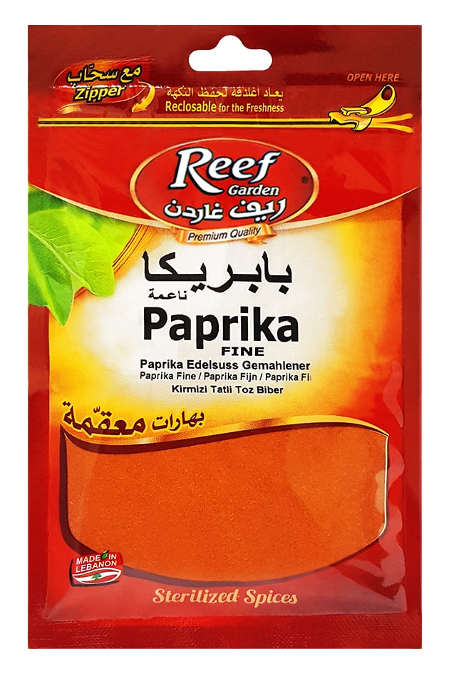Reef Garden premium paprika - Lebanese spices for dishes and flavoring / فلفل حلو (بابريكا) من Reef Garden - بهارات لبنانية للأطباق والنكهة